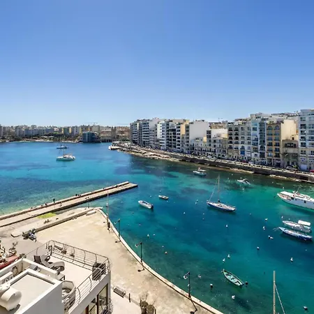 2-br Duplex Penthouse Spinola Sea View Balcony * Saint Julian's